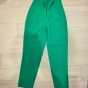 Women's Green High-Waisted Pants